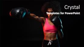  Presentation with african american - Audience pleasing slide set consisting of image-of-young-african-american backdrop and a black colored foreground