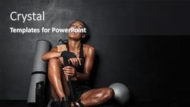  Presentation with black hand - Beautiful presentation theme featuring image-of-young-african-american backdrop and a dark gray colored foreground