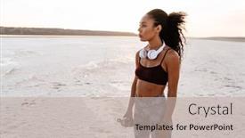  Presentation with bottle water - Cool new theme with image-of-young-african-american backdrop and a mint green colored foreground