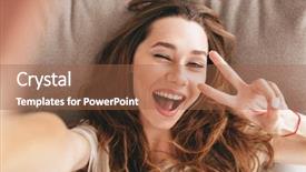  Presentation with amazing - Amazing slide deck having image of young amazing emotional backdrop and a tawny brown colored foreground