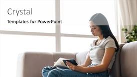  Presentation with writing notes - Theme having image-of-young-asian-woman background and a white colored foreground