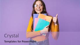  Presentation with young college student diagnosis of sti - Slide deck consisting of image-of-young-beautiful-student background and a light blue colored foreground