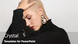  Presentation with haircut - Beautiful presentation featuring image-of-young-blonde-stylish backdrop and a dark gray colored foreground