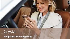  Presentation with luxury car - Presentation with image-of-young-caucasian-beautiful background and a coral colored foreground