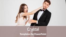  Presentation with biblical conflict - Beautiful presentation theme featuring image of young couple conflict backdrop and a  colored foreground