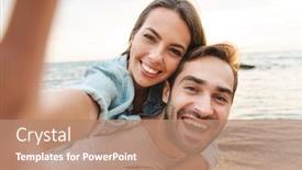  Presentation with giving - Cool new theme with image-of-young-delighted-man backdrop and a coral colored foreground