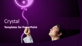  Presentation with yin yang - Slide set having image-of-young-male-doctor background and a wine colored foreground