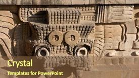  Presentation with deity - Presentation theme consisting of image on pyramids in teotihuacan background and a tawny brown colored foreground