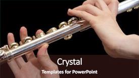  Presentation with flute - Presentation design with image on the theme background and a  colored foreground