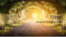  Presentation with path sunlight - Amazing PPT layouts having image panarama of a dirt backdrop and a yellow colored foreground