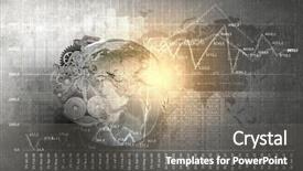  Presentation with abstract business - Cool new theme with image planet earth on background backdrop and a gray colored foreground
