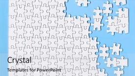  Presentation with floral border over white - Presentation having image puzzel - white taken apart pazzl background and a white colored foreground