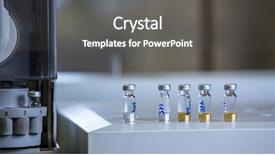  Presentation with gas chromatography - Amazing theme having chemistry lab color toned image backdrop and a gray colored foreground