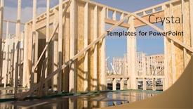  Presentation with under construction - Presentation design featuring image-shows-a-home-under background and a coral colored foreground