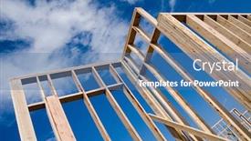  Presentation with advertising - Cool new PPT theme with image-shows-a-home-under backdrop and a teal colored foreground