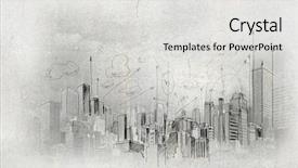  Presentation with project - Cool new theme with image with hand drawings backdrop and a light gray colored foreground