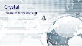  Presentation with digital globe on forex - Slide deck enhanced with image with icons and globe background and a sky blue colored foreground