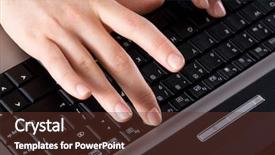  Presentation with laptop - Cool new slides with paypal - image woman s hands working backdrop and a tawny brown colored foreground
