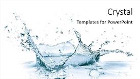  Presentation with splash - Theme enhanced with imagens com movimento - water splash isolated on white background and a white colored foreground