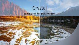  Presentation with arches national park - Presentation theme consisting of images before and after original background and a light blue colored foreground