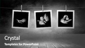  Presentation with newborn - Beautiful slides featuring images collection line of newborn backdrop and a gray colored foreground