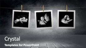  Presentation with newborn - Audience pleasing presentation theme consisting of images collection line of newborn backdrop and a gray colored foreground