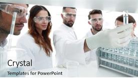  Presentation with liquid - Presentation design consisting of images medication - background image is a group background and a light gray colored foreground