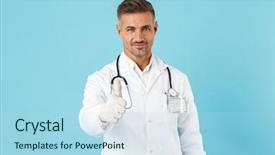  Presentation with medication - Amazing slide set having images medication - image of a handsome mature backdrop and a  colored foreground
