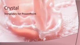  Presentation with fruit splash - PPT theme featuring images of splash of fruit background and a lemonade colored foreground