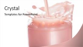  Presentation with fruit splash - Cool new presentation with images of splash of fruit backdrop and a sky blue colored foreground