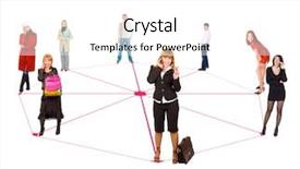  Presentation with social business people network - Amazing presentation theme having images of this business people backdrop and a white colored foreground