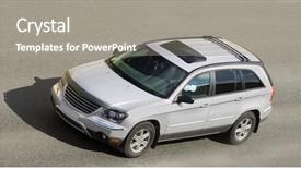  Presentation with suv - Theme with images of this luxury cars background and a gray colored foreground