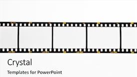 Presentation with film negative - Colorful PPT theme enhanced with images on a slide film backdrop and a white colored foreground