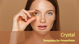  Presentation with vitamin - Theme featuring images pills - beauty image of caucasian shirtless background and a red colored foreground