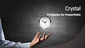  Presentation with human - Cool new slide deck with images stop watch - close up image of human backdrop and a  colored foreground