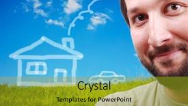  Presentation with imagination - Amazing theme having imagination of house and car backdrop and a gold colored foreground