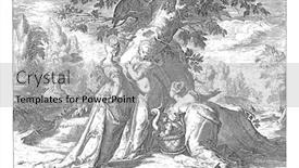  Presentation with engraving - Presentation theme with imagination-of-the-first-story background and a light gray colored foreground