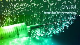  Presentation with spectrum laser beams light - Audience pleasing presentation theme consisting of imaging equipment - fiber optics background with lots backdrop and a ocean colored foreground