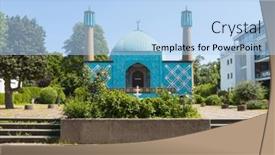  Presentation with mosque - Presentation featuring imam-ali-mosque-aka-blue background and a light blue colored foreground