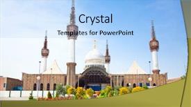  Presentation with mosque iran - PPT theme with imam khomeini mosque tehran iran background and a light blue colored foreground