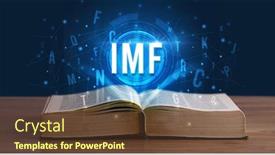  Presentation with digital book - Cool new slide set with imf inscription coming backdrop and a tawny brown colored foreground