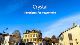  Presentation with old soho street - PPT theme consisting of immerse-in-the-captivating-street background and a gray colored foreground