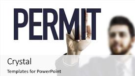  Presentation with permit - PPT theme consisting of immigrant workers - business man pointing the text background and a white colored foreground