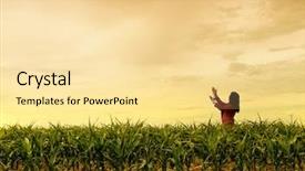  Presentation with outdoors - Presentation theme featuring immigrant workers - image from outdoors and people background and a blonde colored foreground