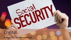  Presentation with social security - Amazing slides having immigration permanent residency - social security placard with night backdrop and a coral colored foreground