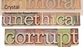  Presentation with ethics - Presentation theme having immoral unethical corrupt - ethics concept background and a coral colored foreground