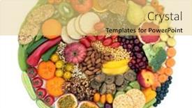  Presentation with carbs - Audience pleasing PPT theme consisting of immune-boosting-high-fibre-plant backdrop and a yellow colored foreground