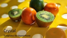  Presentation with helva fresh sliced halva - PPT theme enhanced with immune cells - fresh tangerines lime and halves background and a  colored foreground