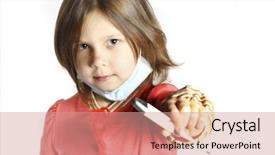  Presentation with new client interview wearing mask - Presentation theme consisting of immune defense - little girl wearing a protective background and a coral colored foreground