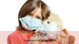  Presentation with immune - Presentation having immune defense - little girl with toy wearing background and a coral colored foreground